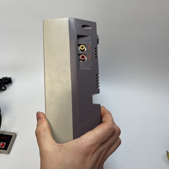 Nintendo Entertainment System NES Console Cables + Controllers + Game Tested - Picture 11 of 12